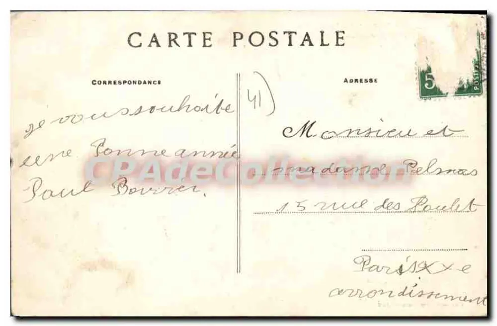 Romorantin - Landschaft am Sauldre — Photographie Amies 1925 - Rückseite
