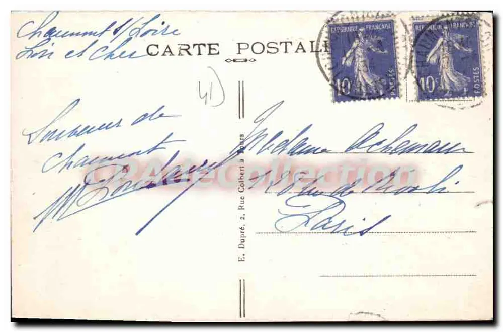 Chaumont (L.-et-Ch.) — El Puente colgante y el Loira — A.P. - Reverso