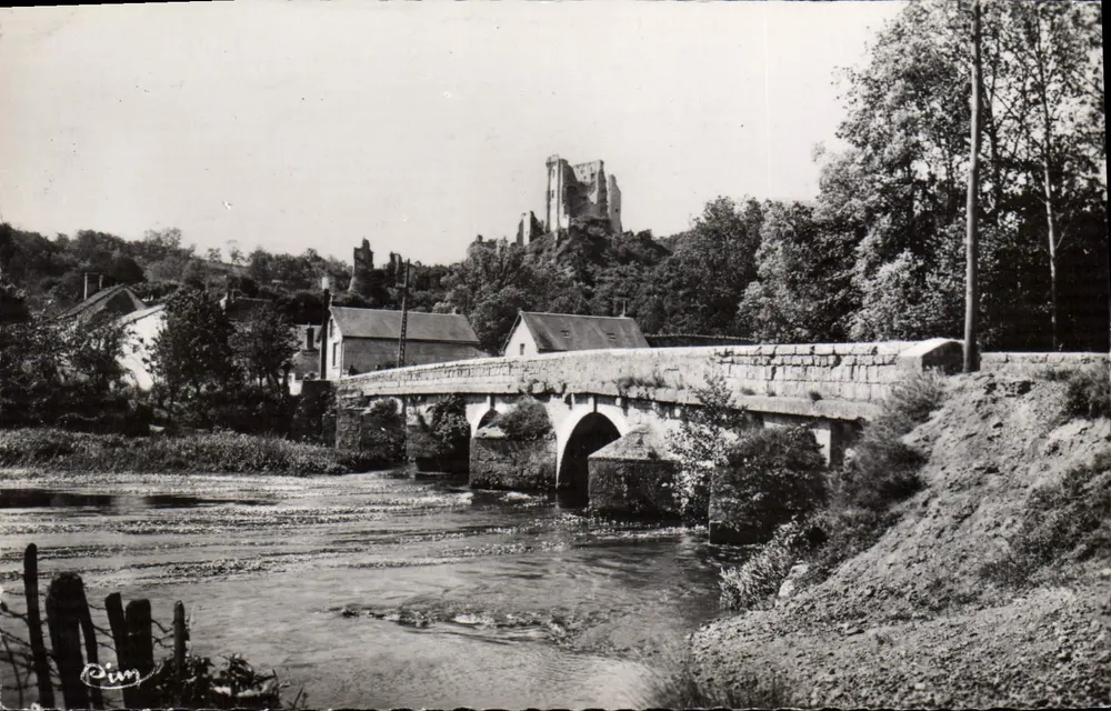 Lavardin (L.-et-Ch.) — Allgemeiner Blick auf die Brücke und den Schloss — Phot. Couder Maccon, n° 000 - Vorderseite