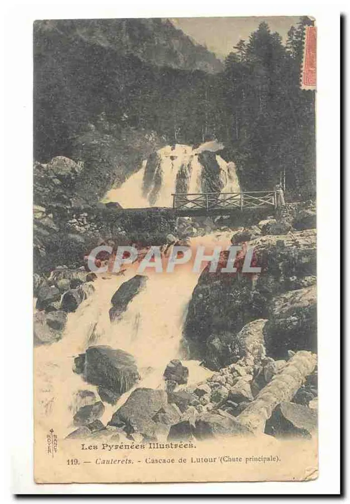 Cauterets — Cachoeira de Lutour (Cachoeira principal) — Les Pyrénées Illustrées, n°119 - Frente