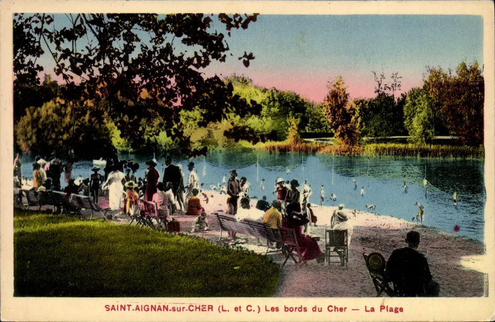 Saint-Aignan-sur-Cher — Los bordes del Cher — La Playa - Anverso