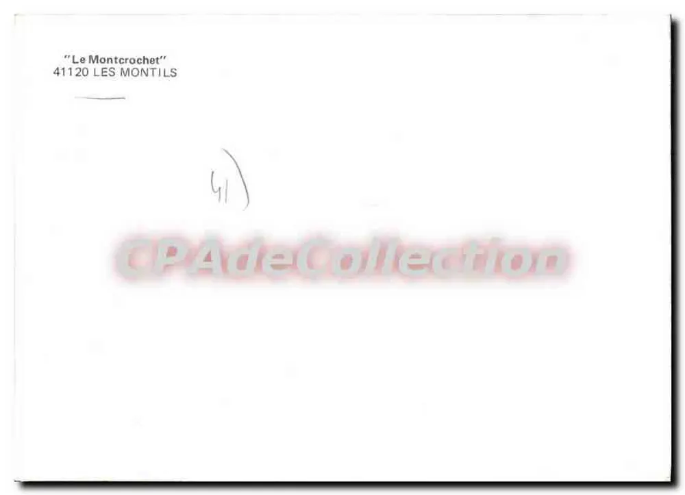 Castelo de Le Montcrochet — 41120 Les Montils — CPAdeCollection - Verso