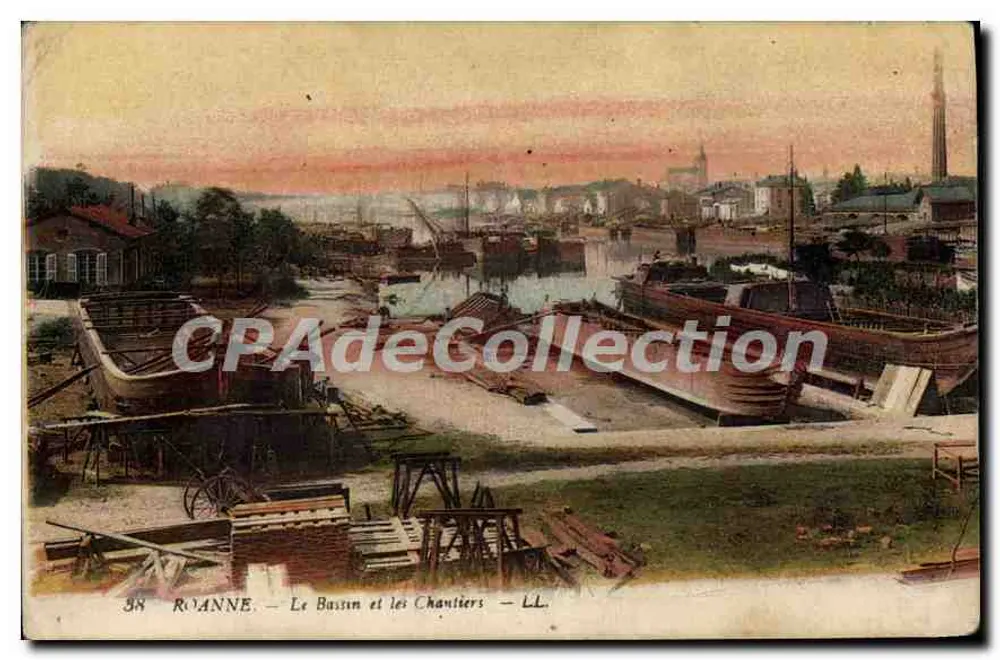 Roanne — Der Bassin und die Werften — LL - Vorderseite