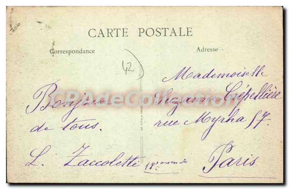 Roanne (Loire) — Vista Geral — B.F., Paris - Verso