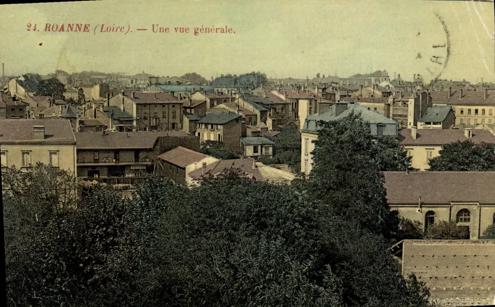 Roanne (Loire) — Uma vista geral — editor desconhecido, n° 24 - Frente