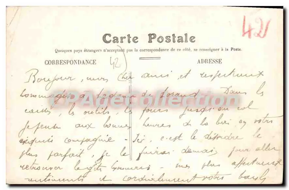 Roanne (Loire) — Uma vista geral — editor desconhecido, n° 24 - Verso