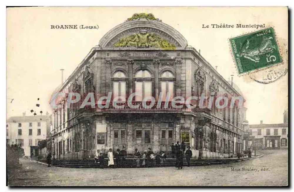 Roanne (Loire) — O Teatro Municipal — Mme Boulery, editora - Frente