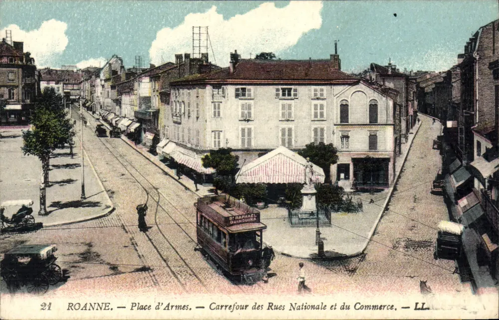 Roanne — Platz der Waffen — Kreuzung der Straßen Nationale und du Commerce — LL - Vorderseite