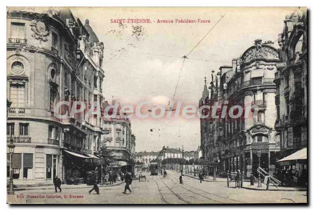 Saint-Étienne - Avenue Président-Faure — editore: Nouvelles Galeries, Saint-Étienne - Recto