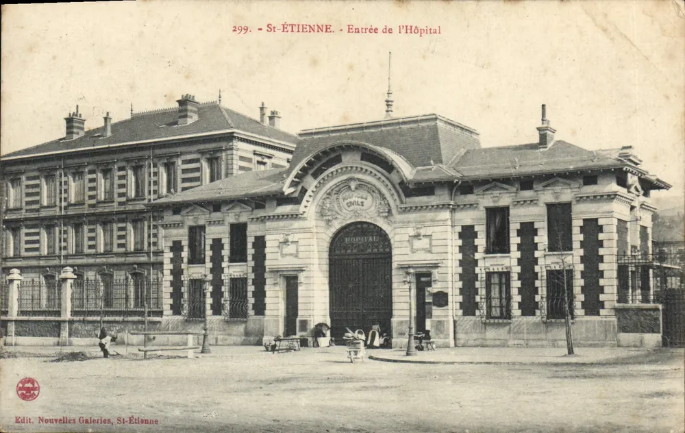 Saint-Étienne - Entrada do Hospital - Hospital Chilès - Frente