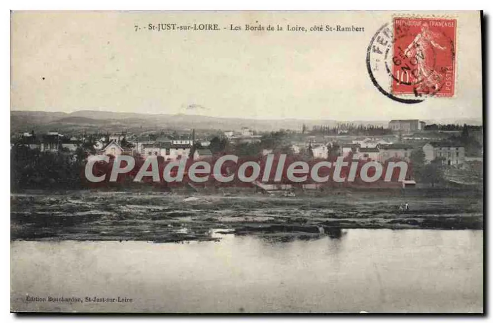 St-JUST-sur-LOIRE — Blick auf die Ufer der Loire, St-Rambert Seite — Verlag Bouchardon, St-Just-sur-Loire - Vorderseite