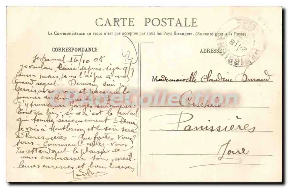 St-BONNET-le-CHATEAU (alt. 840m) — Panorama - Lado Leste — Editor V. M. n°8 - Verso