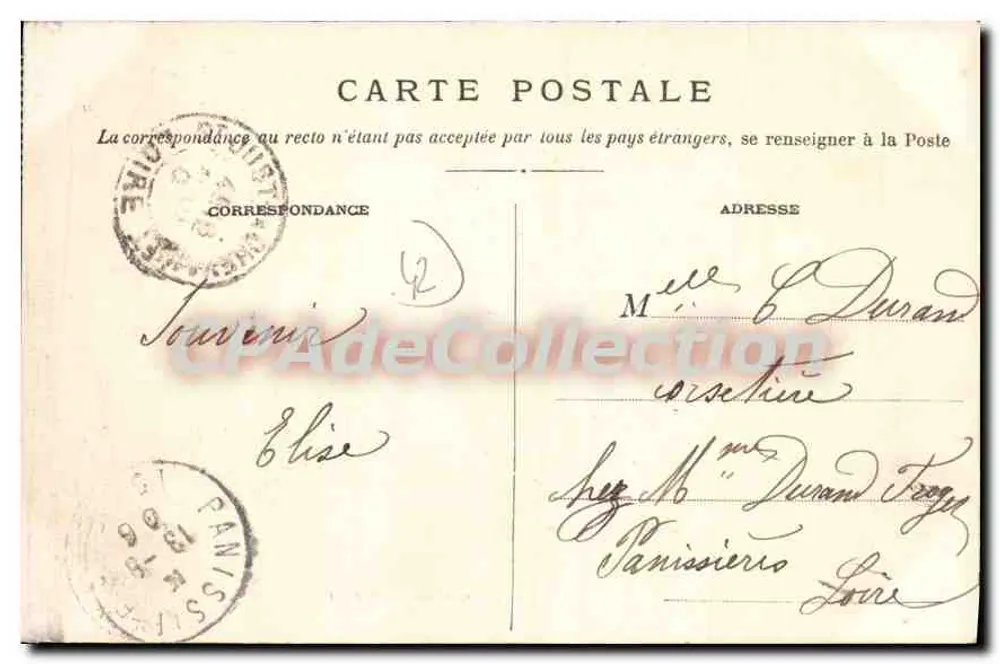 Castelo de Contençon — fachadas sul e leste — editor: Louis Roux, Sainte-Enniguel - Verso