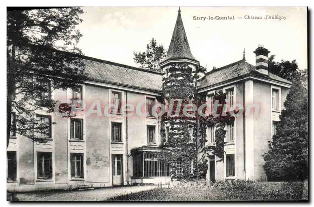 Sury-le-Comtal — Castelo de Aubigny — Edição Louisson - Frente