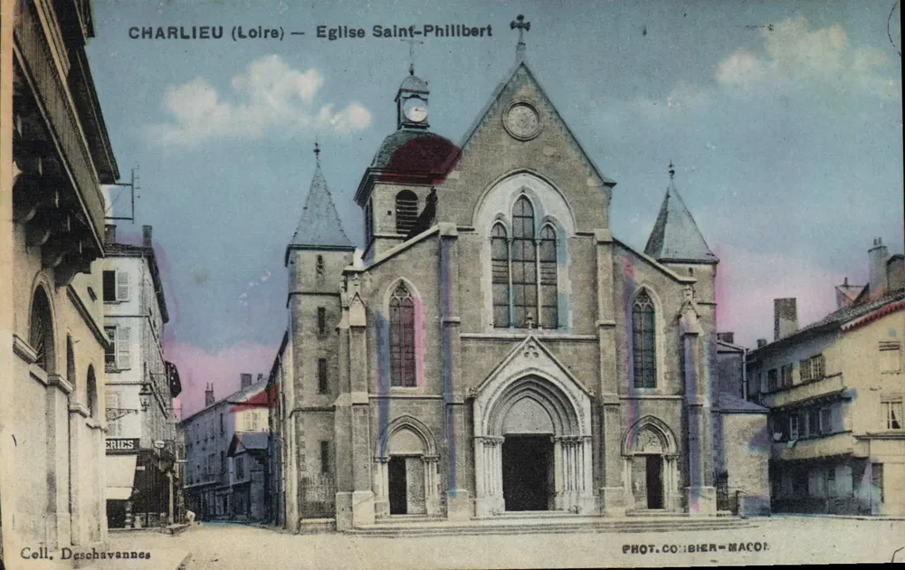 Charlieu (Loire) — Igreja de São Filiberto — Fot. Combier-Macop - Frente