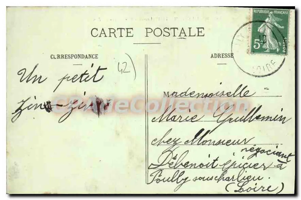 Pouilly-s/Charlieu (Loire) — Vista geral — P.B. n°180 - Verso