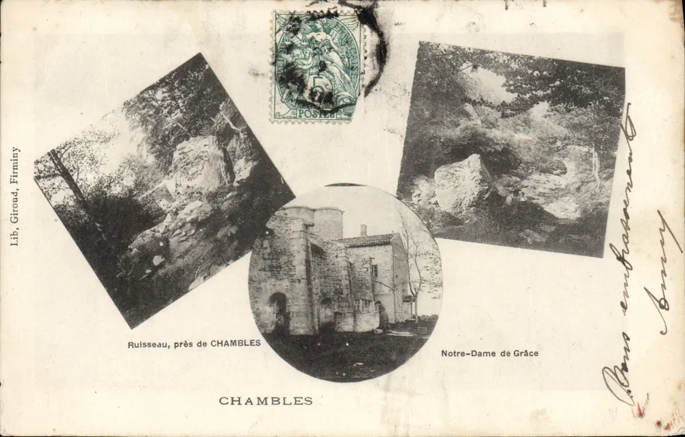 Chambles — Bach nahe Chambles und Notre-Dame de Grâce — Lib. Giroud, Firminy - Vorderseite