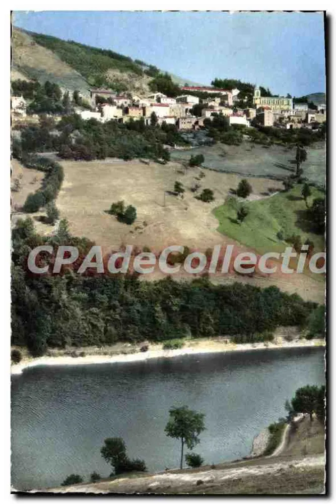 La Valla in Gier (Loire) — Der Staudamm der Rive und das Dorf — Antike Ansichtskarte aus der Sammlung - Vorderseite