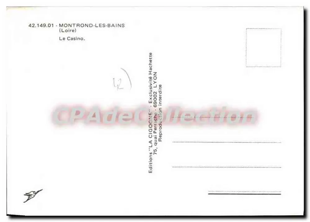 Montrond-les-Bains — Il Casinò — Edizioni 'La Cigogne' - Verso