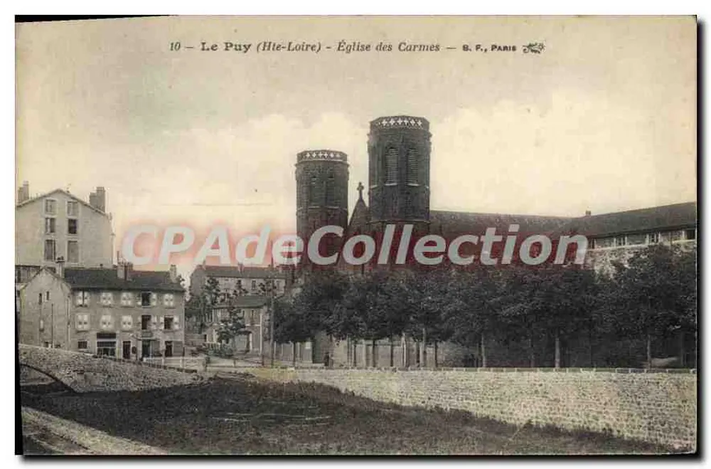 Le Puy (Haute-Loire) — Kerk van de Carmelieten — B. F., Parijs - Voorkant