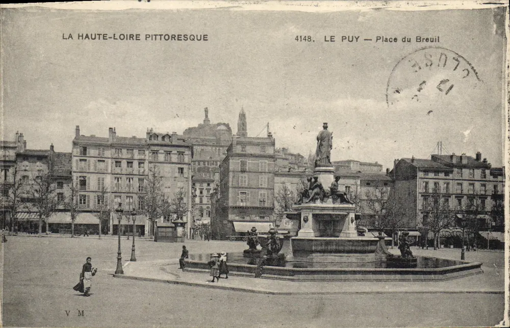 Le Puy — Praça do Breuil — A Alta Loire Pitoresca, n°4148 - Frente