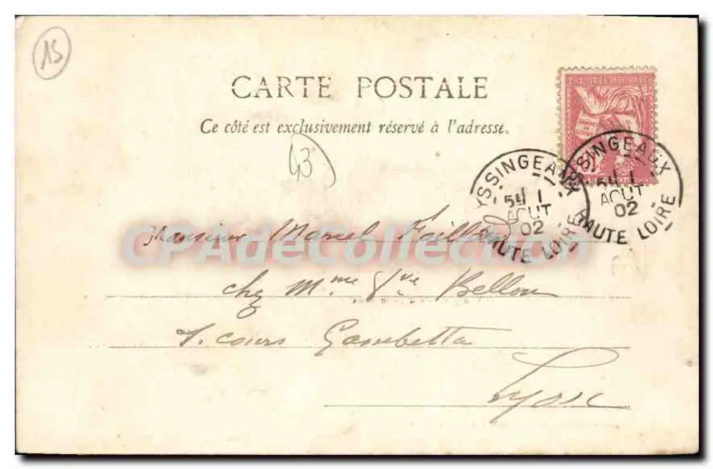 Algemene uitzicht van Yssingeaux — Broers Malègue, apothekers — A.B.&C.F. Parijs - Achterkant