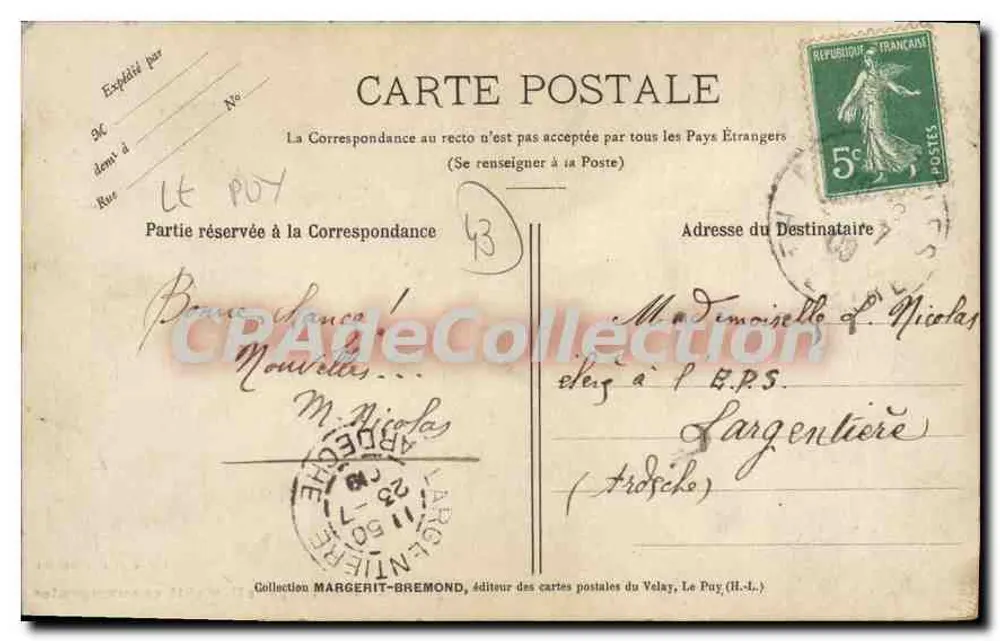Eine Gruppe von Seidenstrickerinnen aus der Auvergne — Cliché M. B. Rep. int. — n° 885 - Rückseite