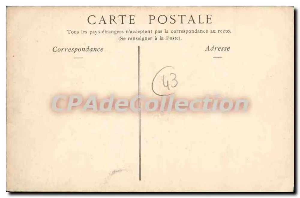 LE PUY — Frau aus der Umgebung — Collections ND Phot, n°63 - Rückseite