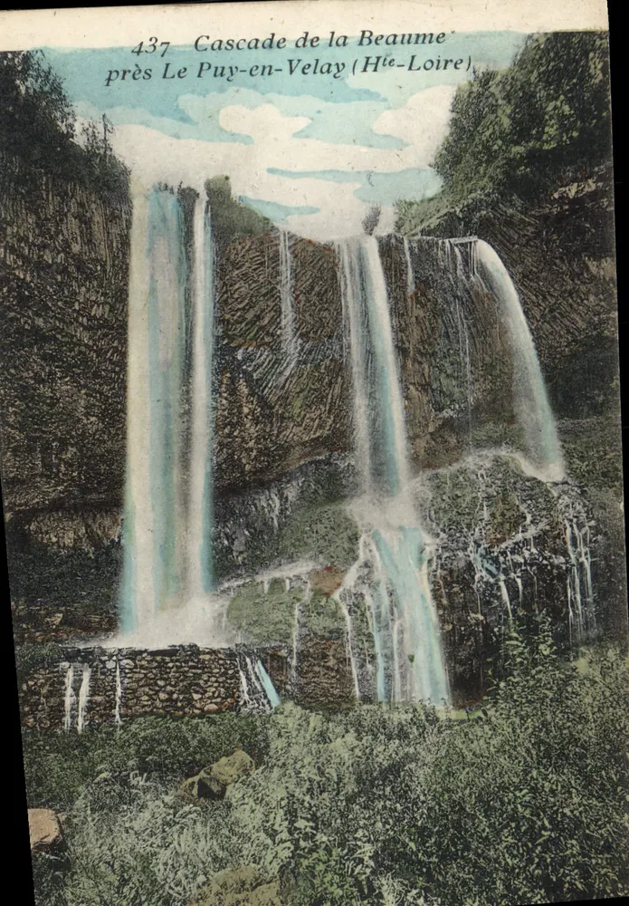 Beaume-Wasserfälle — nahe Le Puy-en-Velay (Haute-Loire) — Nr. 437 - Vorderseite
