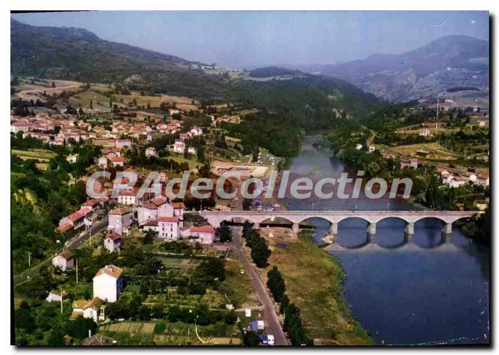 Retournac (Hte-Loire) — Allgemeine Luftaufnahme — Camping-See — CPAdeCollection - Vorderseite