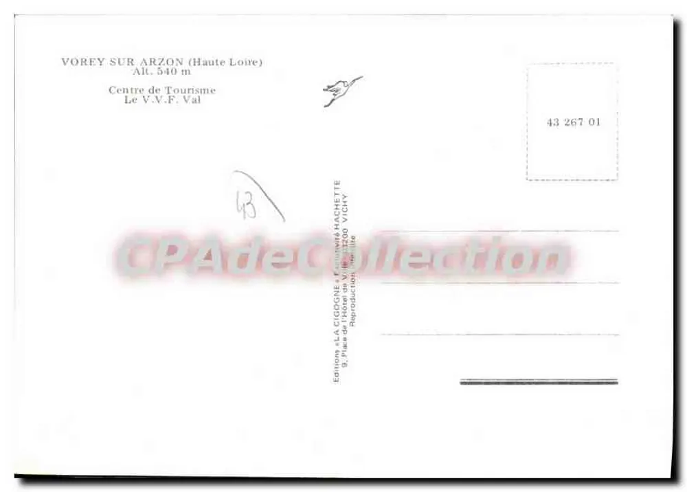 वोरे-सर-अर्ज़ॉन — पर्यटन केंद्र — एडिशन ला सिगों, विची - पीछे