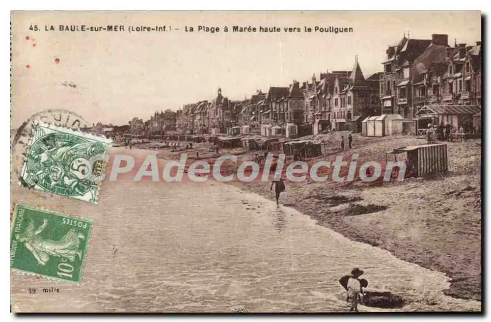 La Baule-sur-Mer (Loire-Inf.) — Der Strand bei Ebbe in Richtung Poulguen — CAGO n. Verlag-Verleger Nantes - Vorderseite