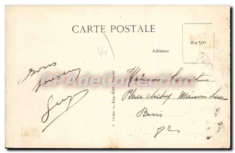 La Baule-sur-Mer (Loire-Inf.) — Der Strand bei Ebbe in Richtung Poulguen — CAGO n. Verlag-Verleger Nantes - Rückseite