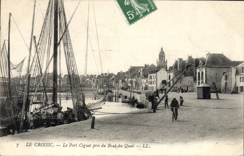 Le Croisic — Der Hafen Ciguel vom Ende des Kai aus gesehen — LL. - Vorderseite
