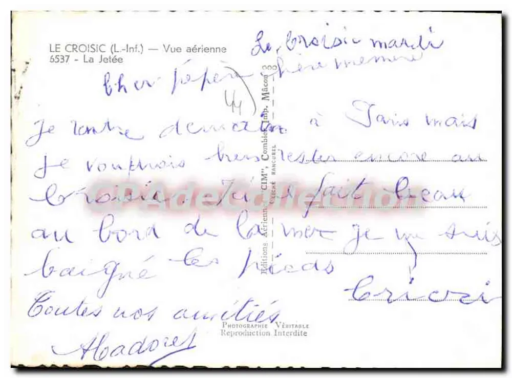 ले क्रोइसिक (एल.-इन्फ.) — हवाई दृश्य — जेटी — एडिशन्स सीएम, नंबर 6537 - पीछे