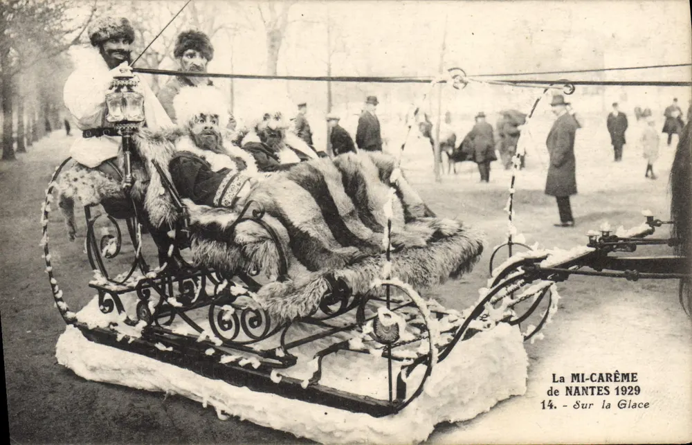 La MI-CARÈME de NANTES 1929 — 14. Auf dem Eis — J. Nozain, Nantes - Vorderseite