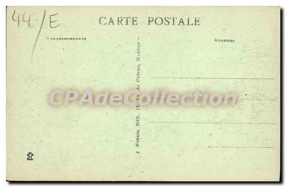La MI-CARÈME de NANTES 1929 — 14. Auf dem Eis — J. Nozain, Nantes - Rückseite