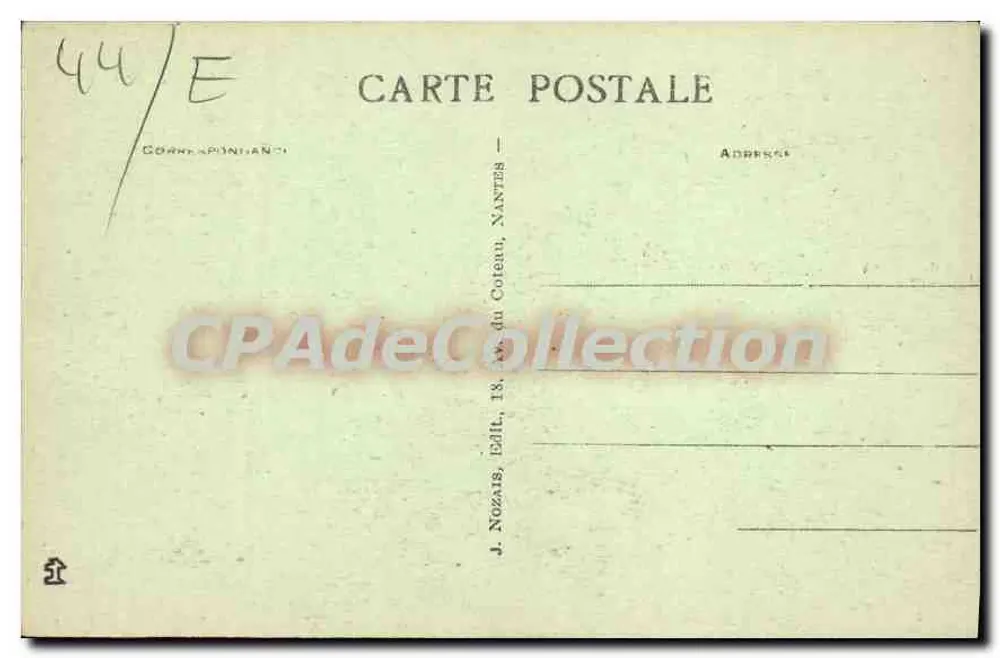 Das Mittel-Lent-Fest von Nantes 1929 — Plan, rataplan — J. Nozaïs, Verlag, 18, Av. du Coteau, NANTES - Rückseite