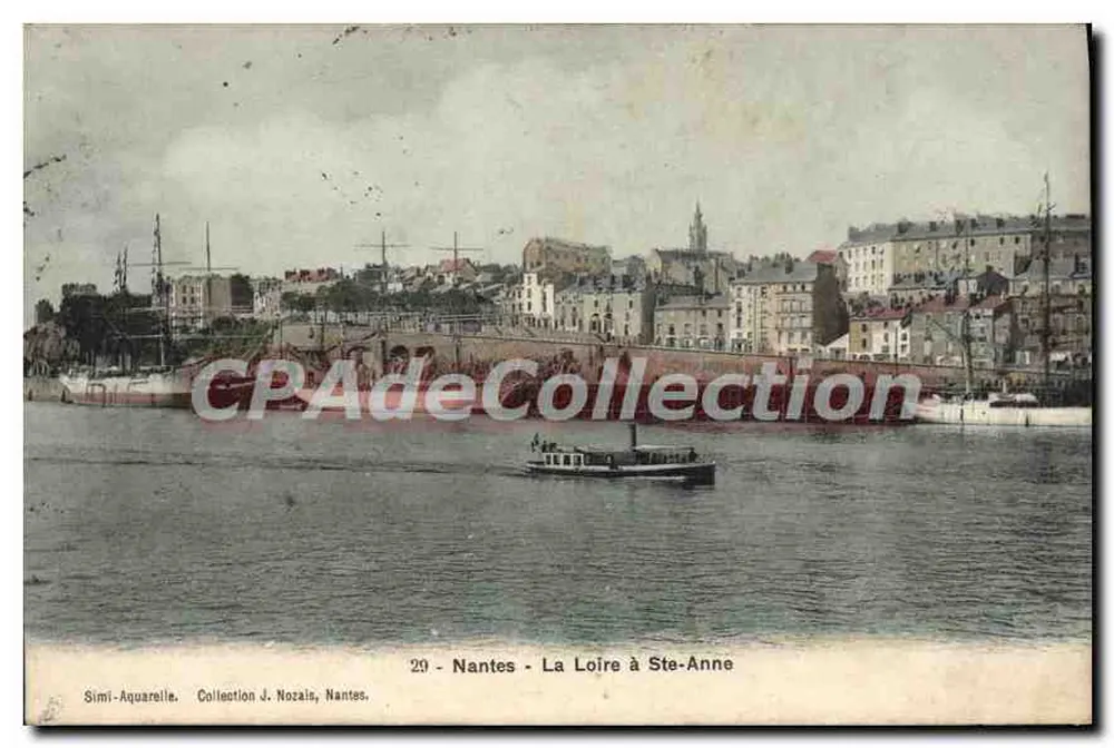 Nantes - A Loire em Ste-Anne — Simi-Aquarelle, n°29, Coleção J. Nozais, Nantes - Frente