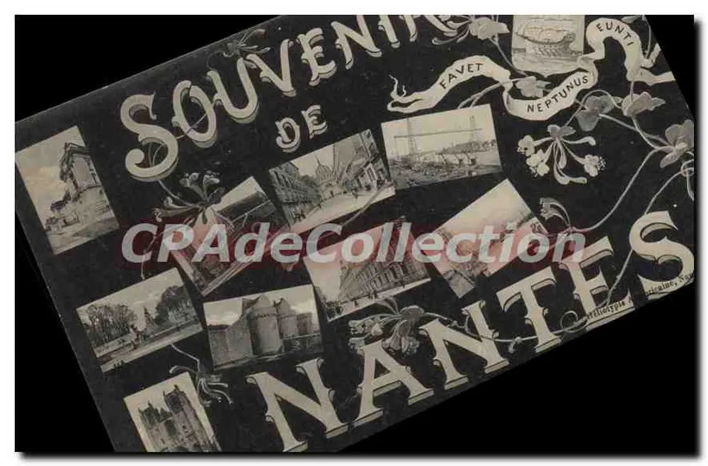 Lembranças de Nantes — Editor FAVET NEPTUNUS — Série NANTES - Frente
