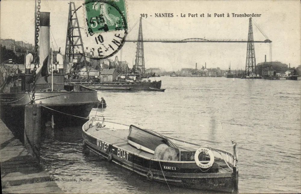 NANTES - Der Hafen und die Transbordierbrücke — Arbrind-Nozais, Nantle - Vorderseite