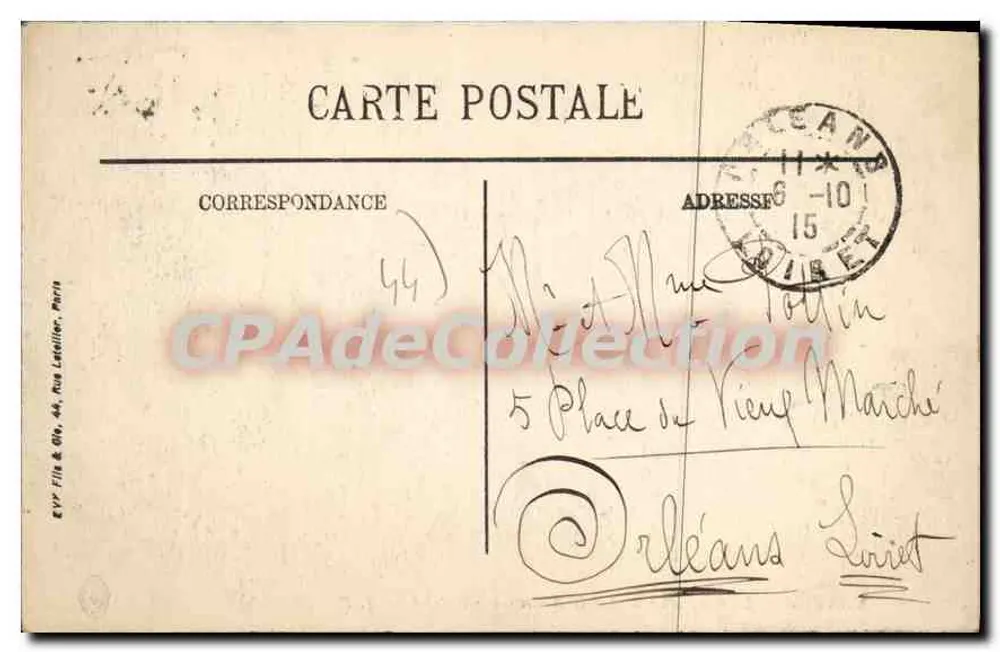 NANTES — Die Gare d'Orléans und der Boulevard Sébastopol — J. P. - Rückseite