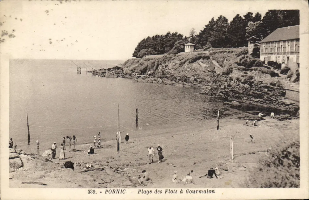 Pornic — Praia dos Flots em Gourmalon — Edição La Gipogos, Strasbourg, n° 539 - Frente