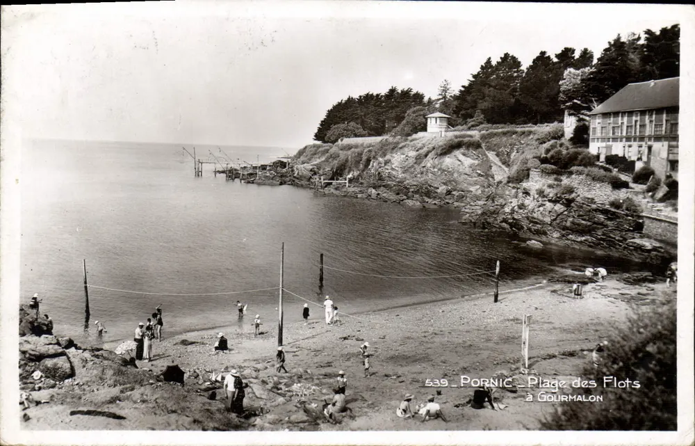 Pornic — Praia dos Flots em Gourmalon — Edição Le Girod, n° 539 - Frente