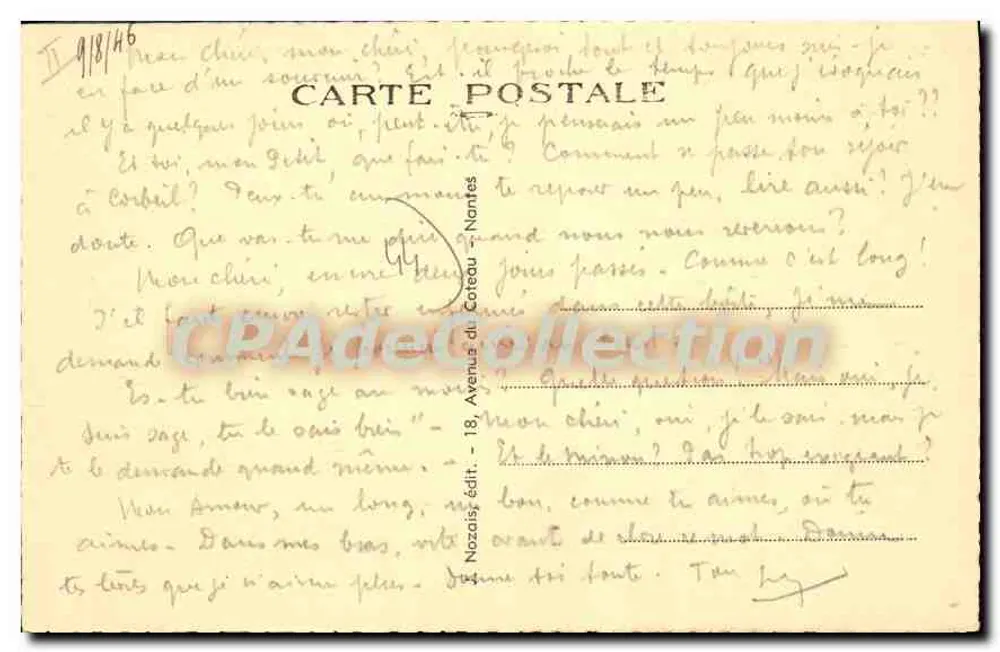 Pornic (L.-Inf.) — A Praia da Birochère — Mozais - Verso