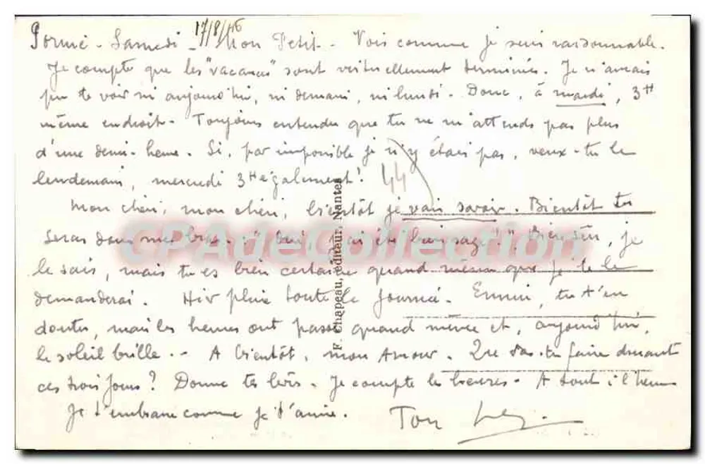 Pornic (Loire-Inf.) — La Noëveillard — Die Strände und die Mole bei Ebbe - Rückseite