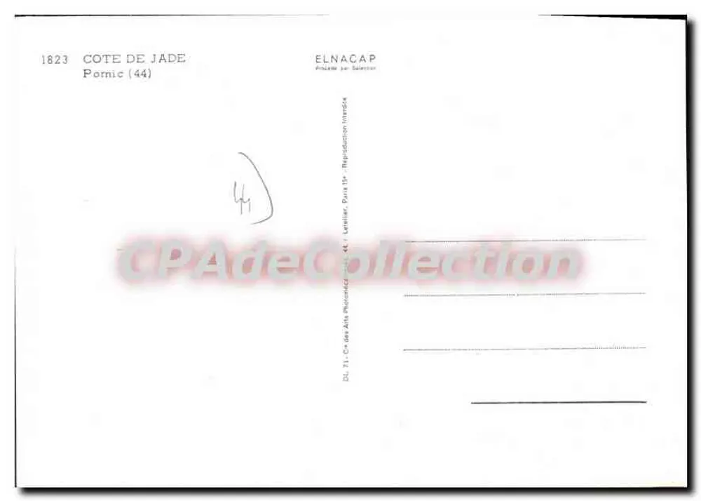 Pornic — Telegrama de férias — editor Elnacap - Verso