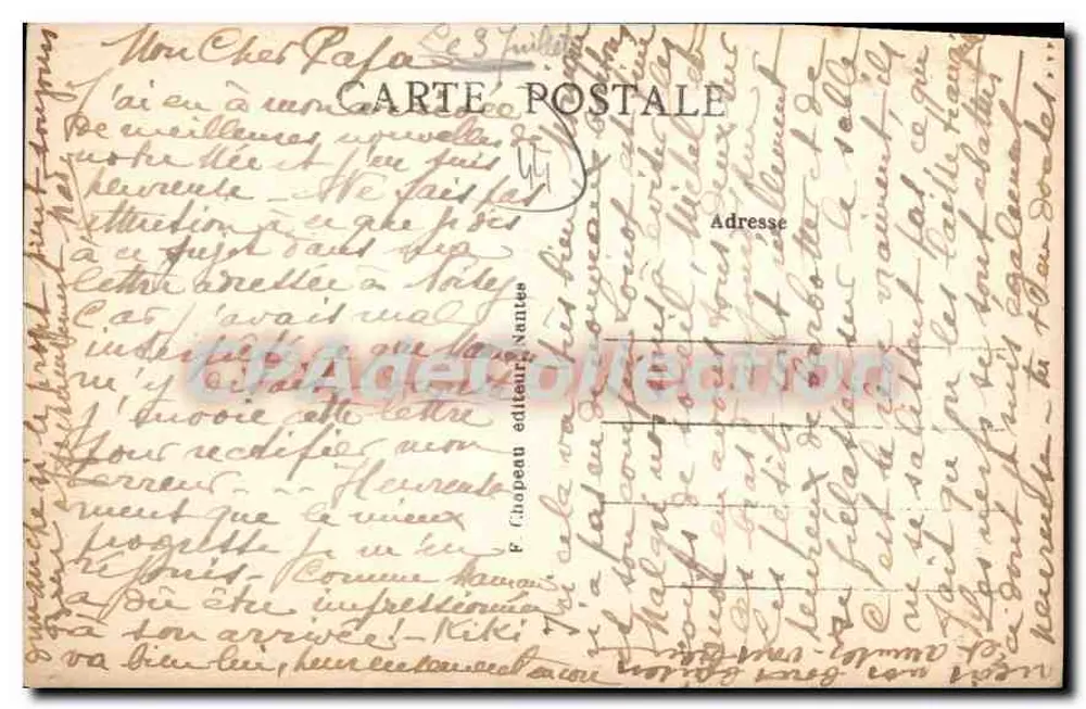 Pornichet (Loire-Inf.) — Blick auf die Felsen der Côte de Congrigoux — Verlag F. Chapeau - Rückseite