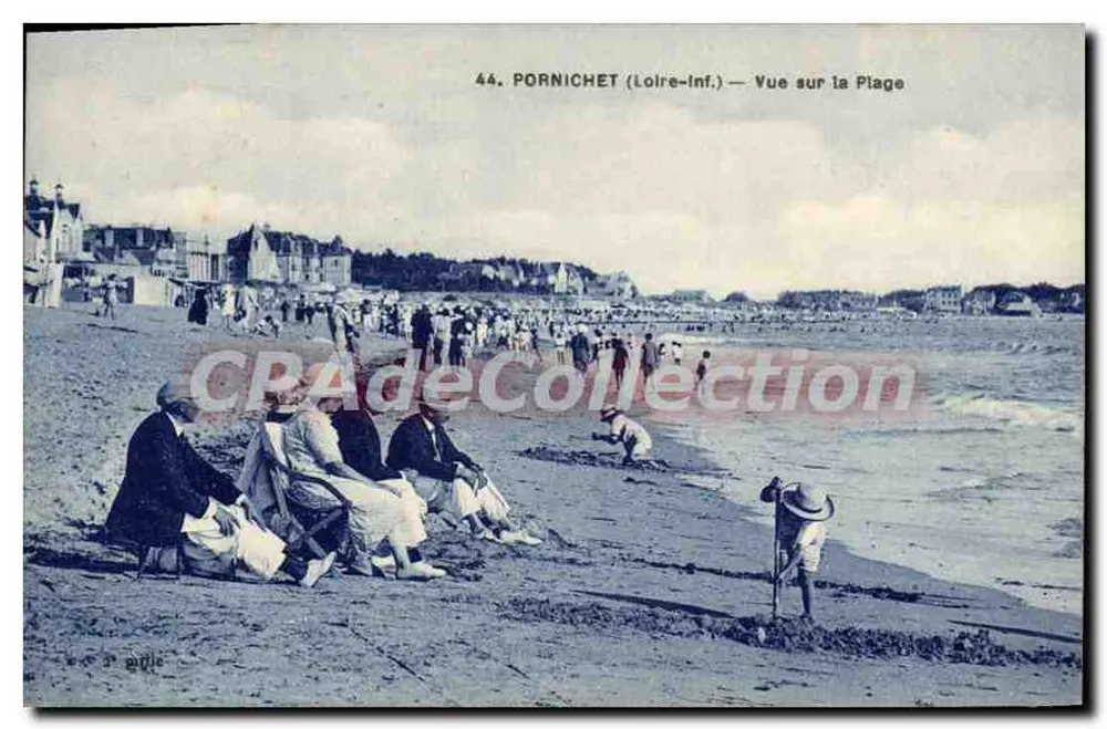 Pornichet (Loire-Inf.) — Vista da Praia — F. Chapeau, Imp.-Jal. Nantes - Frente