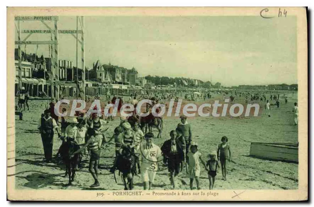 Pornichet — Passeio a cavalo na praia — J. Nozzia, editor, Nantes - Frente